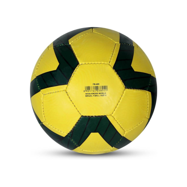 NIVIA Storm with Pump Football – Size: 5 (Standard, Pack of 1, Yellow, Black)